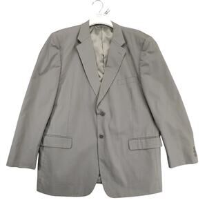 Jeffrey Banks Mark Perfect Poplin Taupe Blazer Men's 50L Sports Coat Suit Jacket
